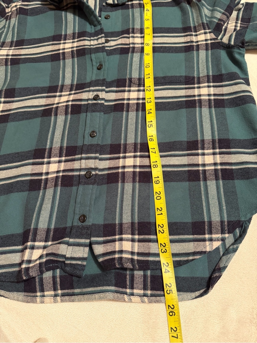PENDLETON ladies cotton Teal plaid soft flannel shirt size Medium LNWOT+ - Picture 10 of 11